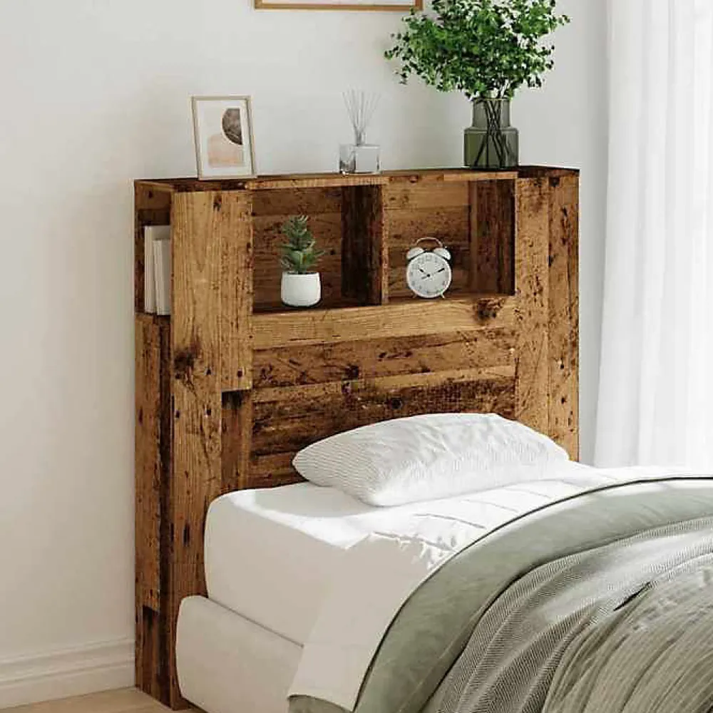 Armoire de tête de lit vieux bois 100x18,5x102,5 cm>Vidaxl Sale