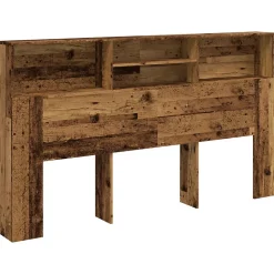 Armoire de tête de lit vieux bois 180x19x103,5 cm>Vidaxl New