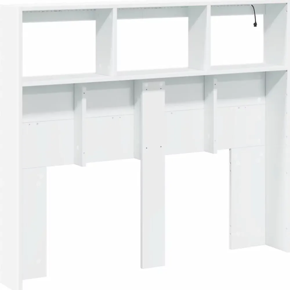 Vidaxl Armoire tête de lit avec LED blanc 120x17x102 cm* Tête De Lit