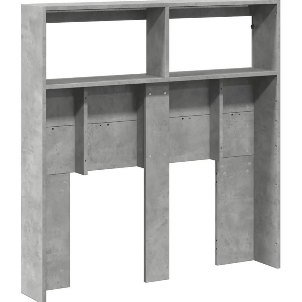 Armoire tête de lit avec LED gris béton 100x17x102 cm>Vidaxl Discount