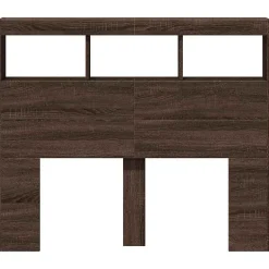 Vidaxl Armoire tête de lit avec LED chêne marron 120x17x102 cm* Tête De Lit