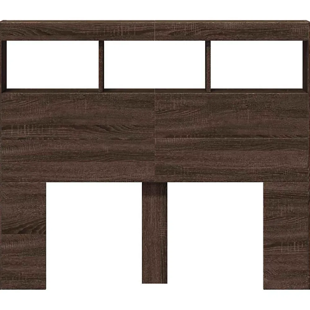 Vidaxl Armoire tête de lit avec LED chêne marron 120x17x102 cm* Tête De Lit