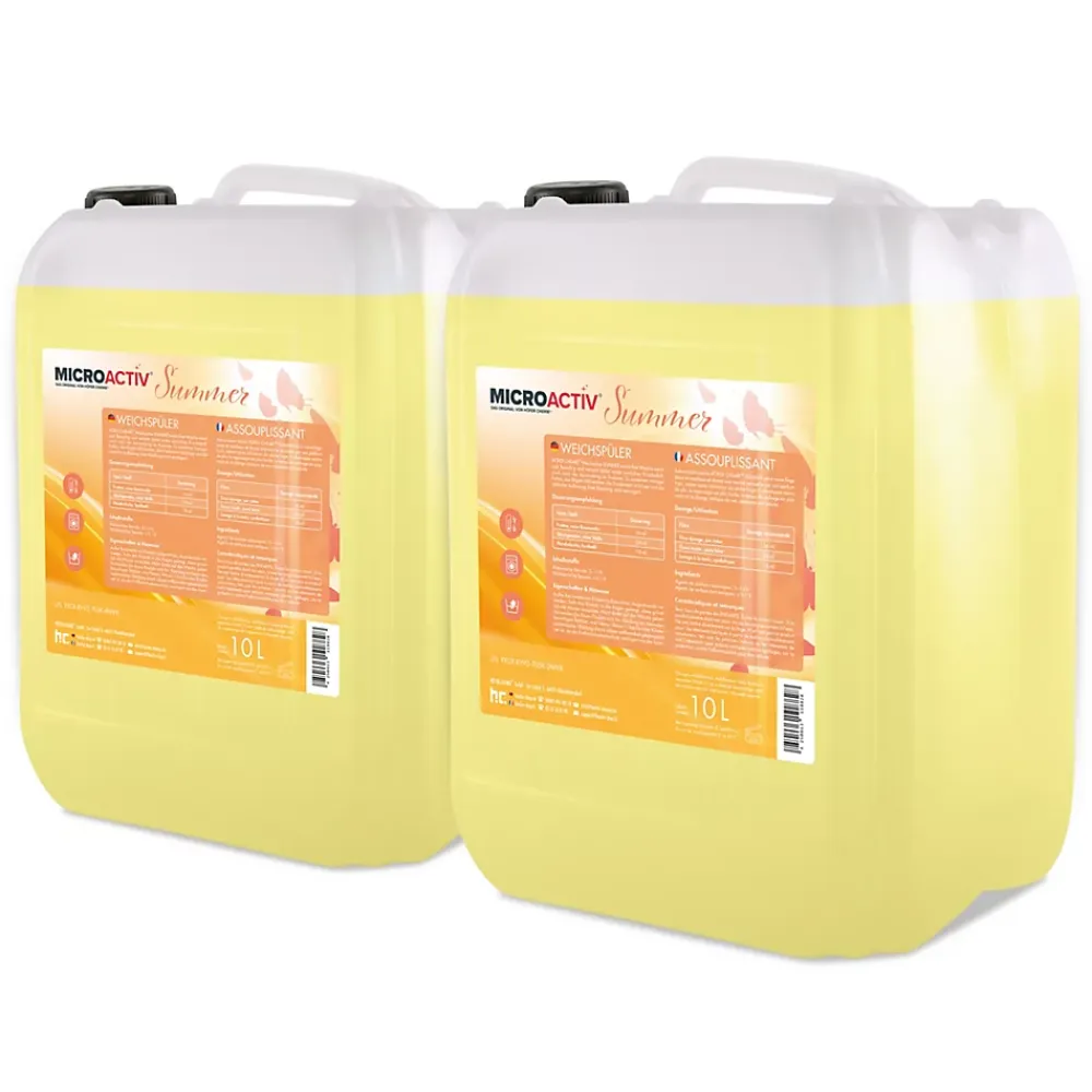 Höfer Chemie Assouplissant Végétalien Summer 2 x 10 L, Linge Doux, Parfum Estival Et Séchage Rapide* Nettoyant Pour Salle De Bains