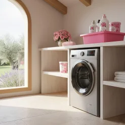 Plast'Up Rotomoulage Bac de rangement empilable 30l - ROSE - 17cm* Seau, Bassine, Récipient De Ménage