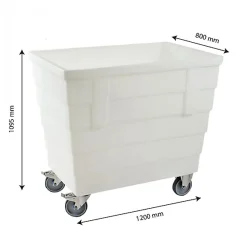 Bac double-paroi 500 L - roues chape inox - blanc><noscript><img width=