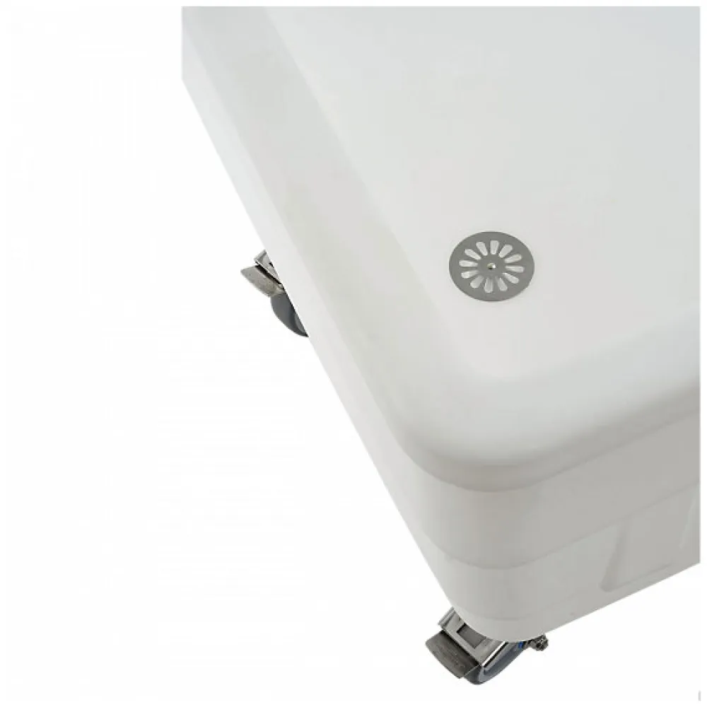 Bac double-paroi 500 L - roues chape inox - blanc>Gilac Sale