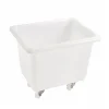 Bac grand volume 500 L - 2 roues fixes, 2 pivotantes avec freins - blanc>Gilac Online