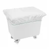Gilac Bac grand volume 100 L - 2 roues fixes, 2 pivotantes avec freins - blanc* Seau, Bassine, Récipient De Ménage
