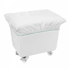 Gilac Bac grand volume 100 L - 2 roues fixes, 2 pivotantes avec freins - blanc* Seau, Bassine, Récipient De Ménage