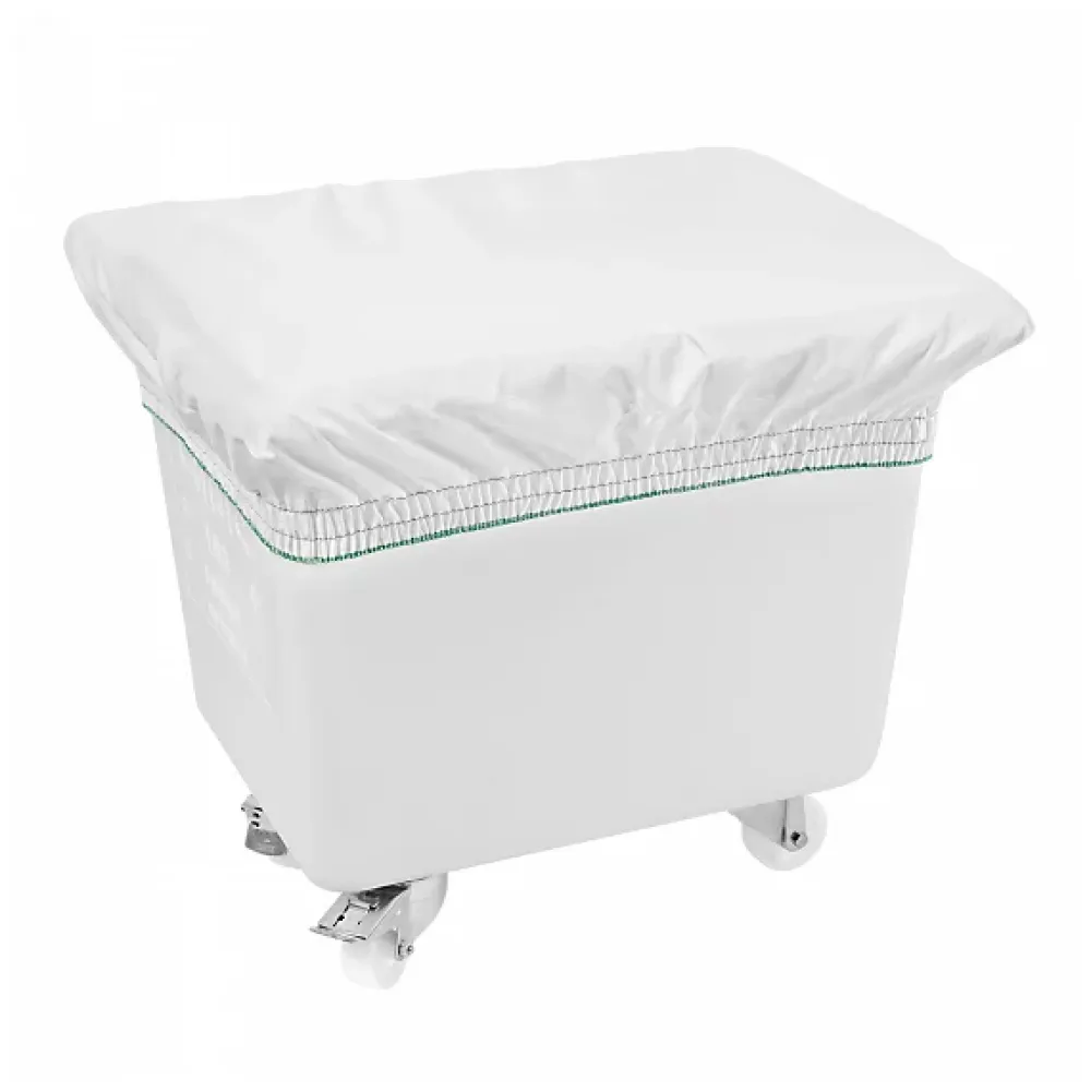 Gilac Bac grand volume 100 L - 2 roues fixes, 2 pivotantes avec freins - blanc* Seau, Bassine, Récipient De Ménage