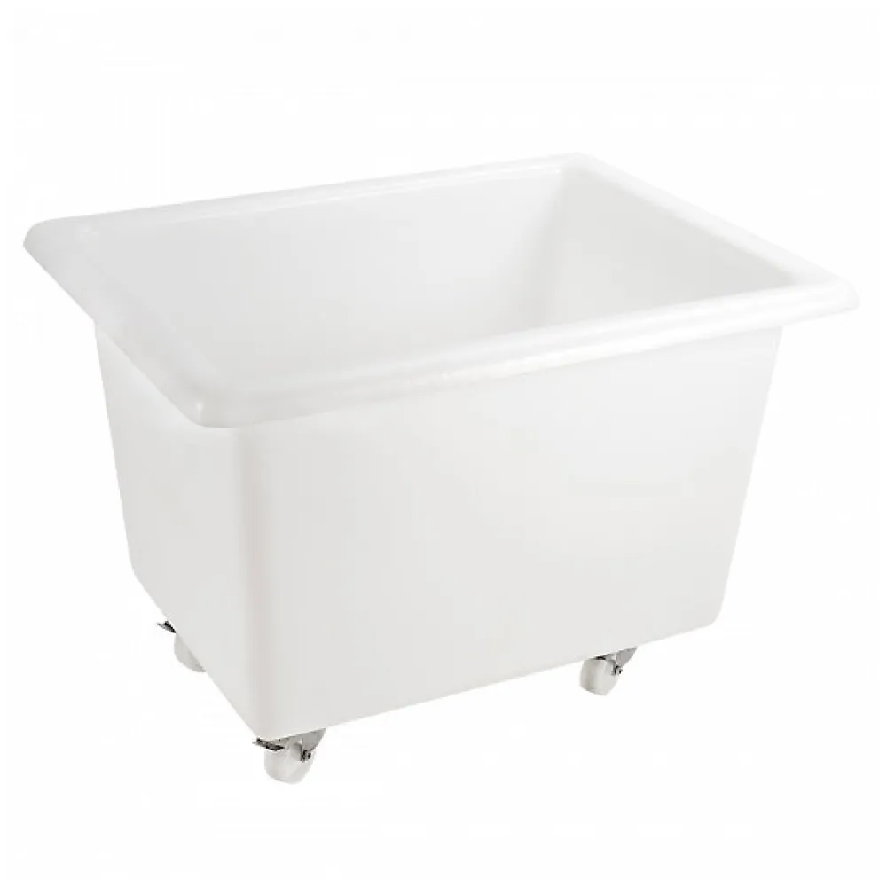 Bac grand volume 170 L - 4 roues pivotantes dont 2 avec freins - blanc>Gilac Discount
