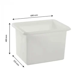 Bac grand volume 100 L - blanc><noscript><img width=