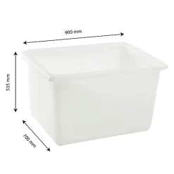 Gilac Bac grand volume 220 L - blanc* Seau, Bassine, Récipient De Ménage