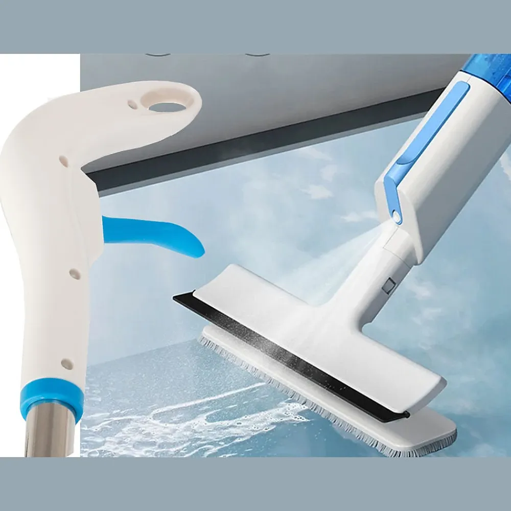 Balai serpillière 2 en 1 plat avec pulvérisateur, raclette à vitres, lave-glace + 3 Lavettes>Importdistrib Outlet