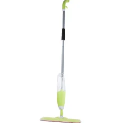 Importdistrib Balai serpillière plat avec laveur rotatif à jet solide vert* Serpillère