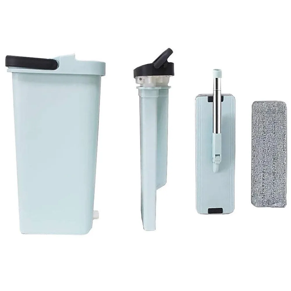 Balai serpillière plat avec seau essoreuse deux compartiments + 3x lavette offerte>Importdistrib Outlet