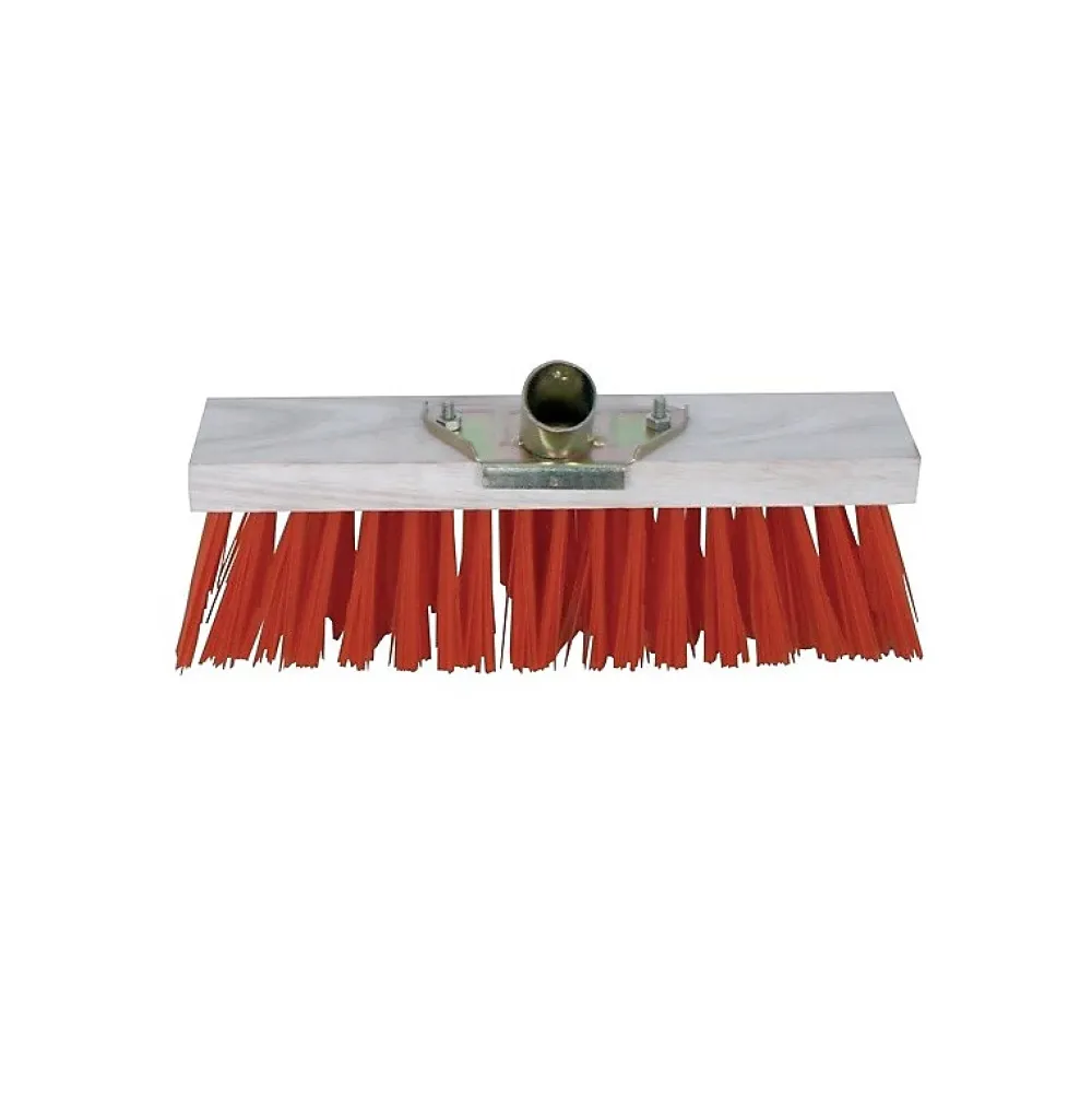 MSV Balai Cantonnier à fibres dures en PVC rouge* Balai Et Tête De Balai