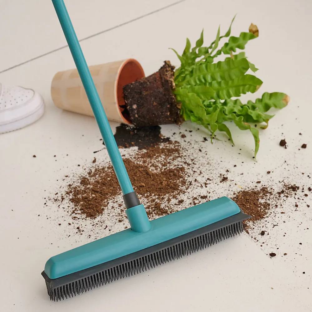 Balai extensible poils doux bleu L.1 m x l.7cm>GoodHome Discount