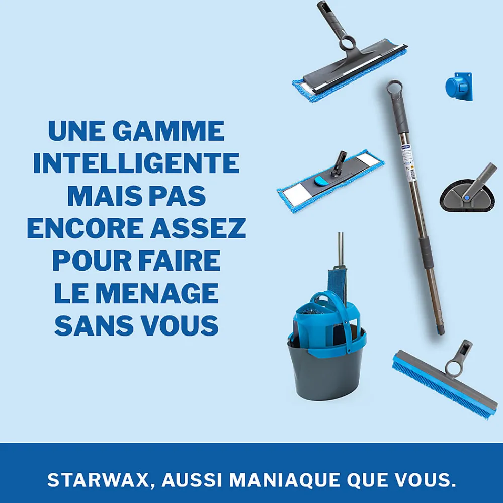 Balai microfibre téléscopique Clic Système 90 à 160cm>Starwax Outlet