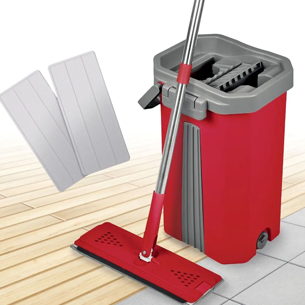 Passat Balai serpillère Smart Mop 360 tête extra large pivotante + Seau 2 compartiments + 2 lingettes microfibre* Serpillère