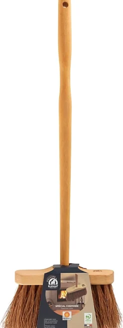 Elephant Balais de cheminée en fibre coco et hêtre Eléphant L.19,8 cm* Balai Et Tête De Balai