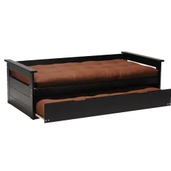 Weber Industries Banquette gigogne TOLEDE 90x190 + 2 sommiers + 1 tiroir-lit / Noir* Lit Gigogne