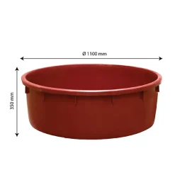 Gilac Baquet rond renforcé - 275 L - bordeaux* Seau, Bassine, Récipient De Ménage