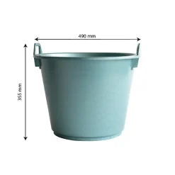 Gilac Baquet rond souple avec poignées - 40 L - vert* Seau, Bassine, Récipient De Ménage