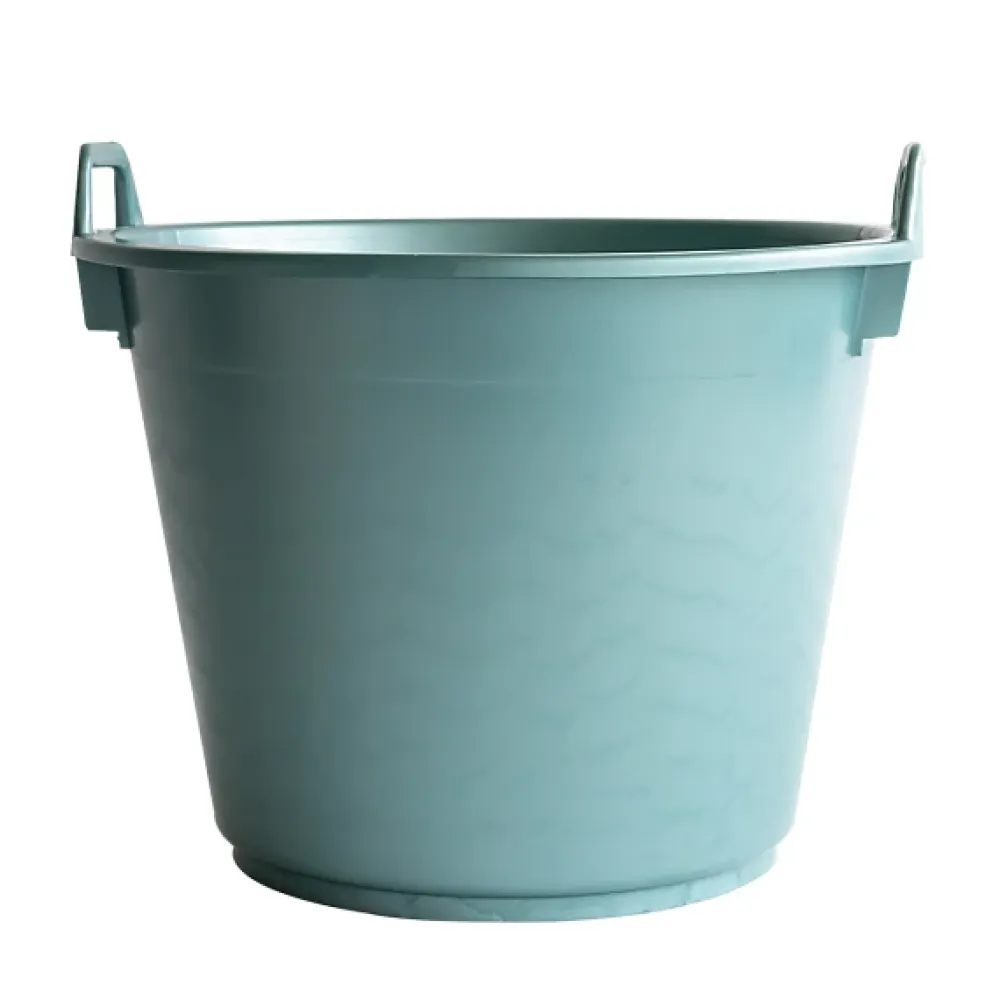 Gilac Baquet rond souple avec poignées - 40 L - vert* Seau, Bassine, Récipient De Ménage