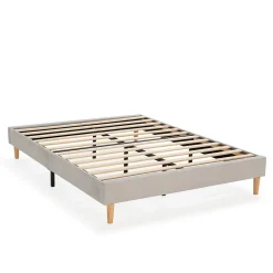 Vs Venta-Stock Base rembourrée Bari 140x190 cm Gris* Sommier