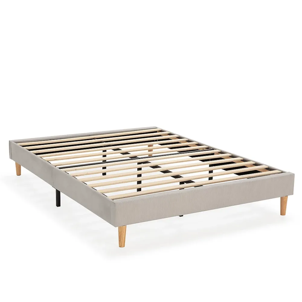 Vs Venta-Stock Base rembourrée Bari 140x190 cm Gris* Sommier
