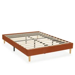 Base rembourrée Bari 150x190 cm Rouge>Vs Venta-Stock Outlet