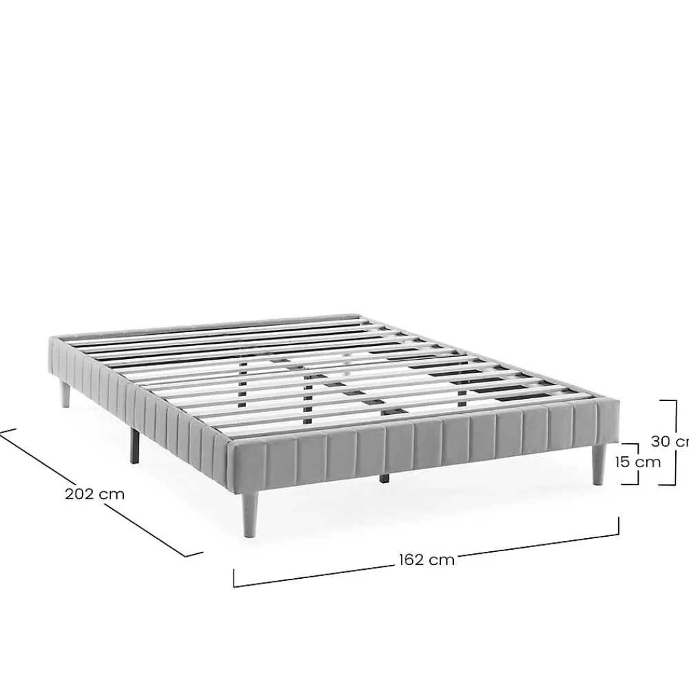Vs Venta-Stock Base rembourrée Eris 160x200 cm Beige* Sommier
