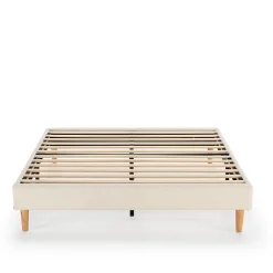 Vs Venta-Stock Base rembourrée Niebla 140x190 cm Imitation tissu mouton beige* Sommier