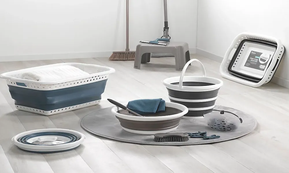 Eden Bassine cuvette retractable taupe* Seau, Bassine, Récipient De Ménage