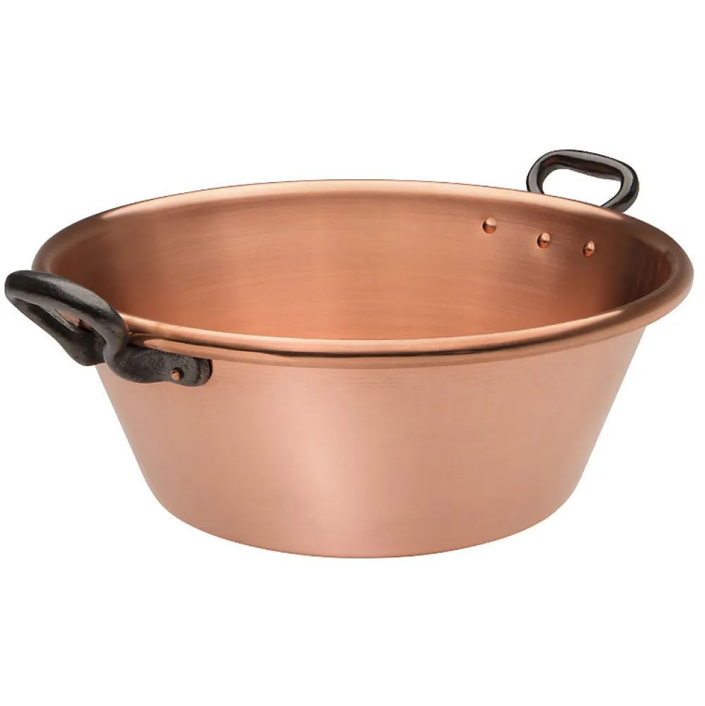 Bassine a confiture 26 cm cuivre 12/10eme anses fonte>Baumalu Discount