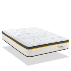 LITERIE Pack 3.0 140x200 cm Matelas Ressorts + Sommier Bois + Accessoires><noscript><img width=