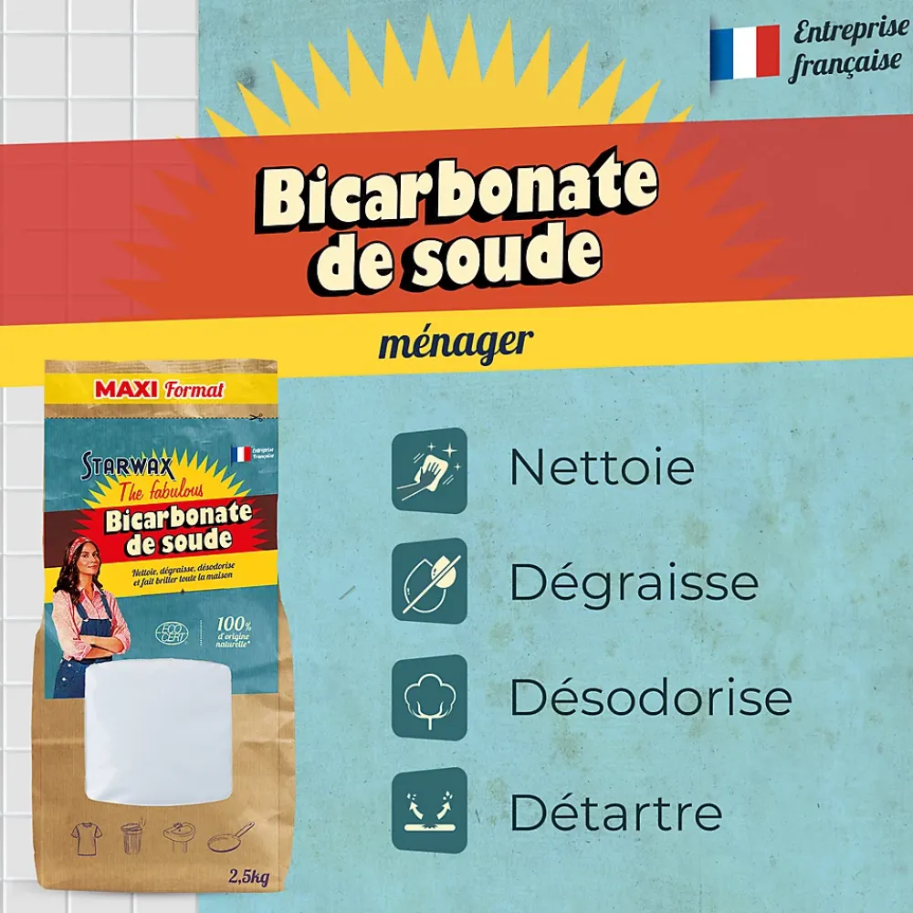Starwax Fabulous Bicarbonate de soude technique Starwax The fabulous 2,5kg* Bicarbonate De Soude