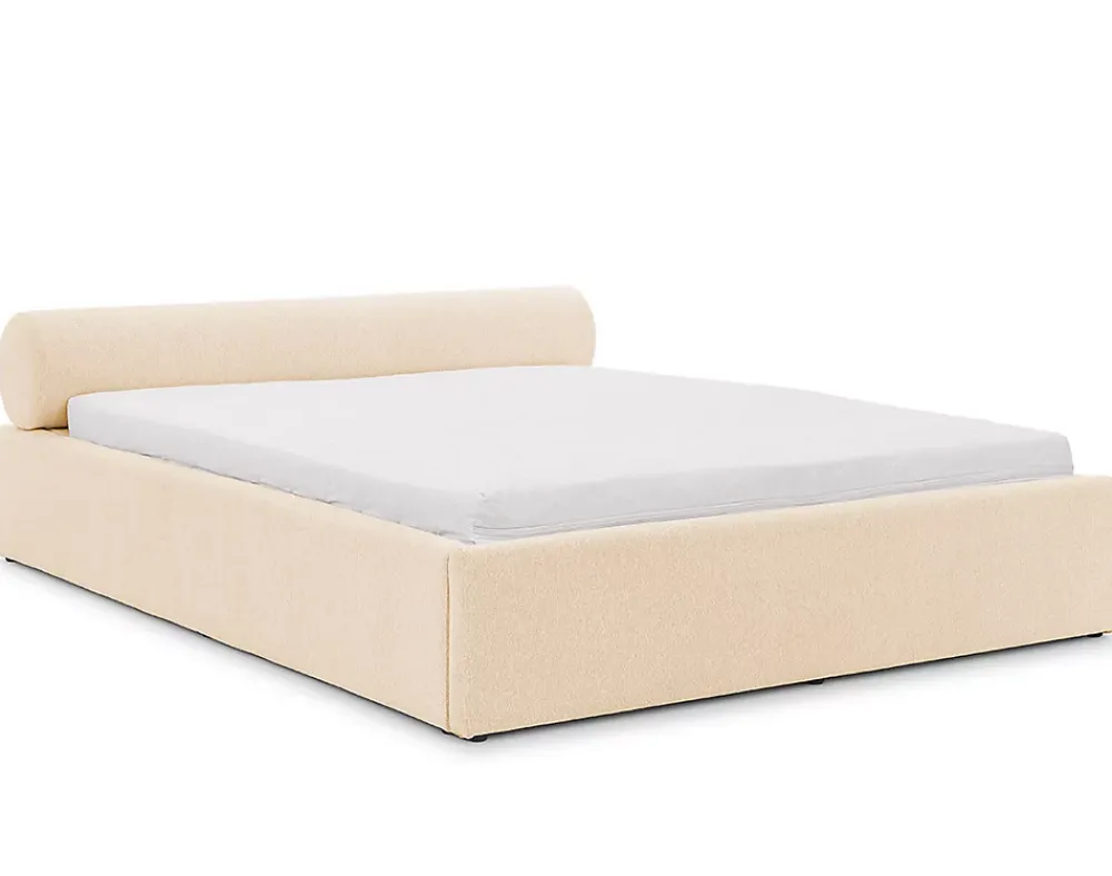 Lisa Design Billy - lit coffre - 140x190 cm - en tissu texturé - sommier inclus -* Lit Coffre