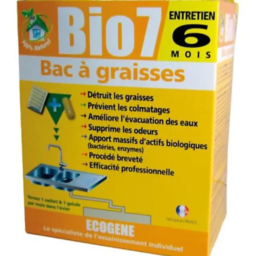 Ecogene bio7 entretien 6 mois bacs à graisses 480 g* Nettoyant Pour Cuisine