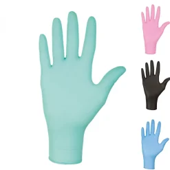 Vivezen Boite de 100 gants en nitrile jetables - non poudrés - Taille M - Vert -* Gants De Ménage