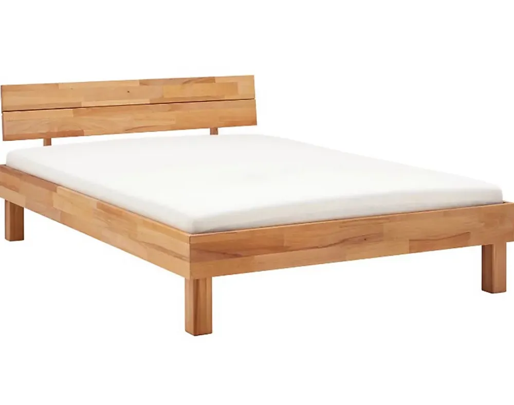 Lisa Design Bonnie - cadre de lit - 140x200 cm - chêne massif -* Lit Double
