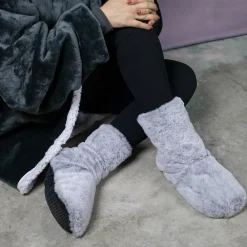 Vivezen Boots, bottes, chaussons chauffants micro ondes déhoussables - Du 36 au 43 - Gris clair -* Couverture