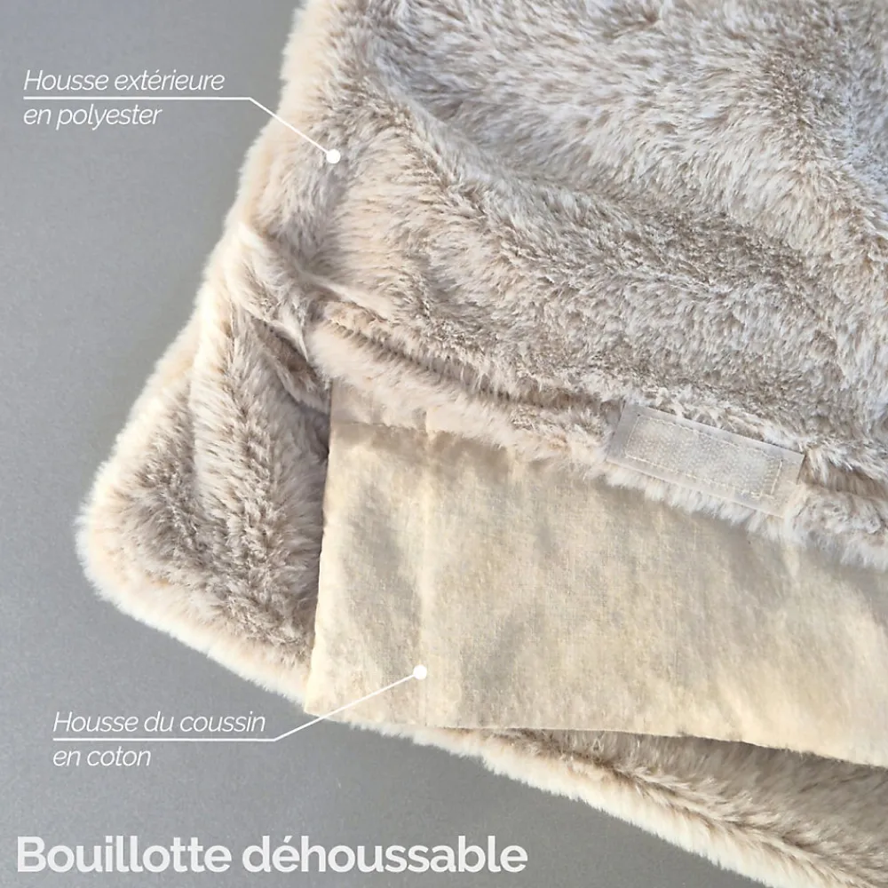 Bouillotte, coussin chauffant 45 x 30 cm pour le dos ou autres parties du corps - Cosy - Beige ->Vivezen Discount