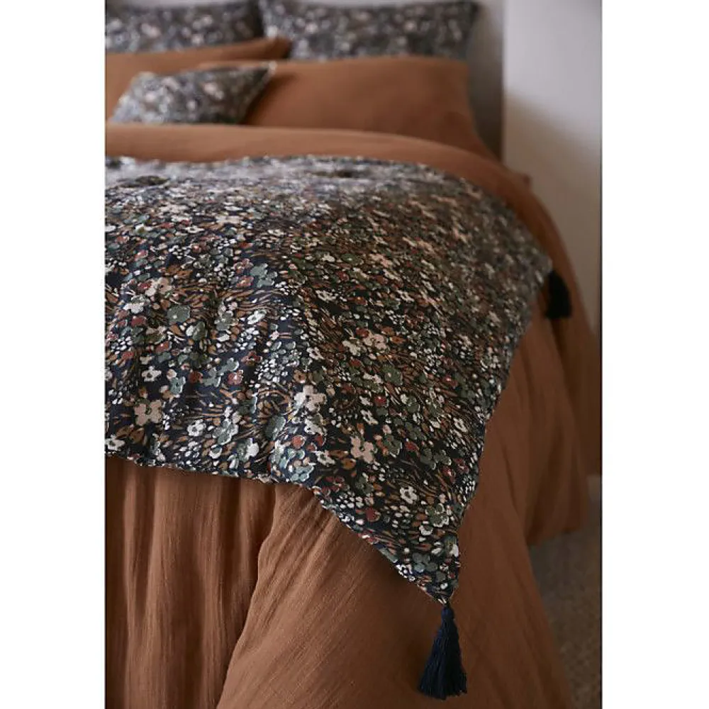 Bout de lit "Capucine" 90 x 200 cm "Gaze de Coton" - Capucine Minuit - 90 x 200 cm>L'Effet Papillon Outlet