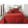 Linder Boutis contemporain terre cuite - 230x250cm - Rouille* Boutis, Couvre-Lit, Édredon