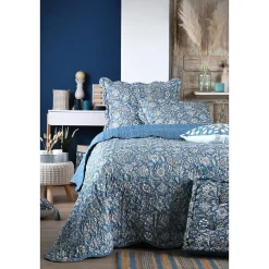 Boutis 240x220 avec 2 taies et sac Julianne bleu><noscript><img width=