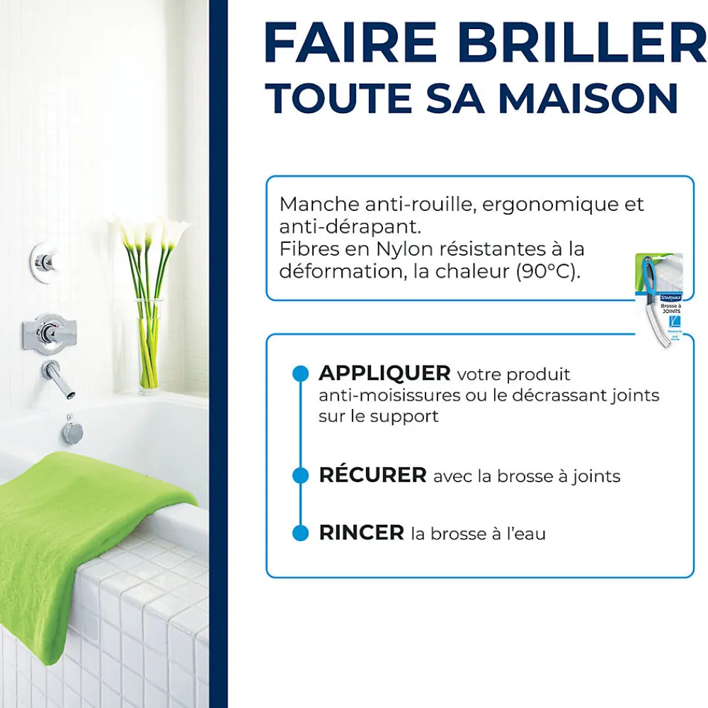 Brosse à joints de carrelage mural ou de sol>Starwax Online