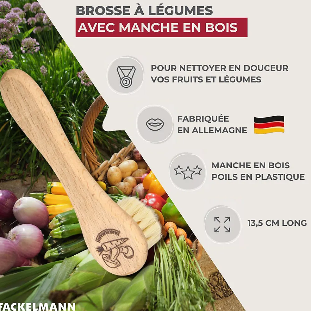 Brosse à légumes en bois Wood Edition>Fackelmann New