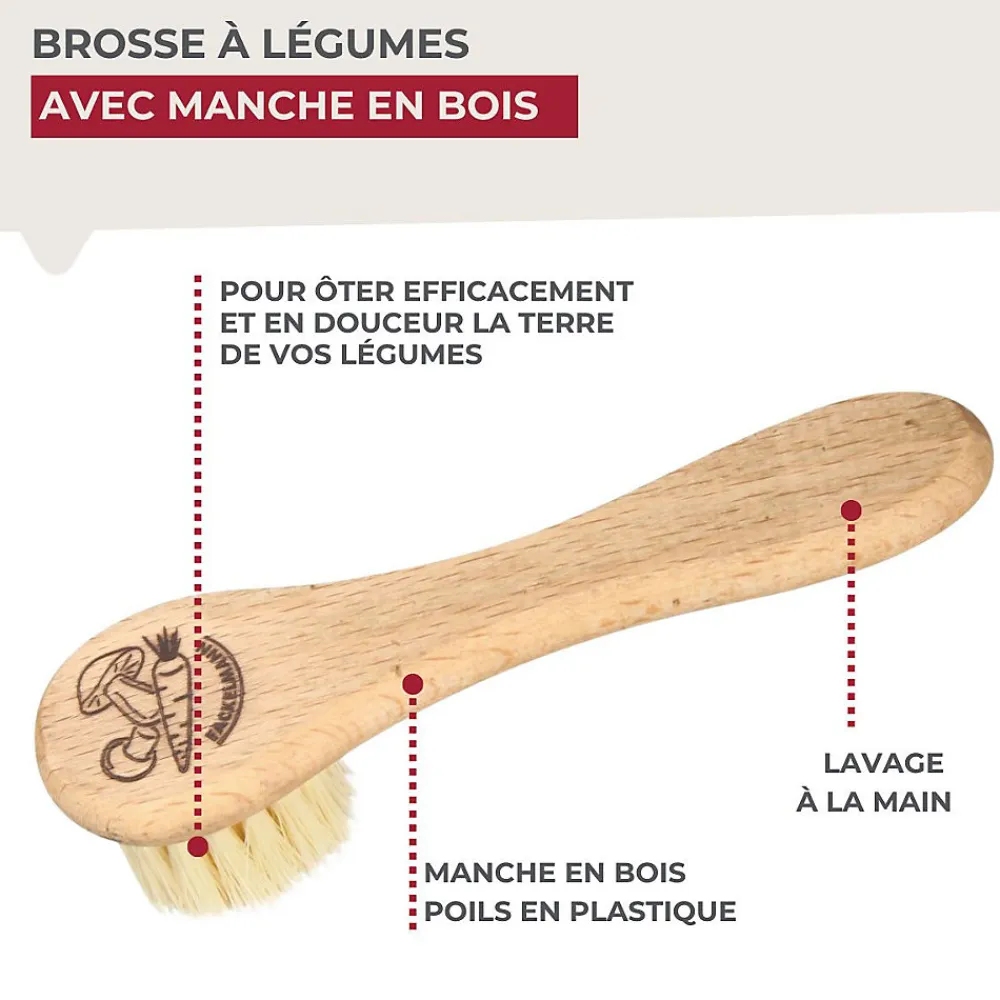 Brosse à légumes en bois Wood Edition>Fackelmann New
